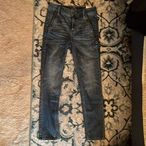 NWT White House black market petite high rise slim ankle jeans with bling. 00p